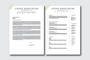 CV Resume and Resume Cover Letter Templates in Adobe Illustrator