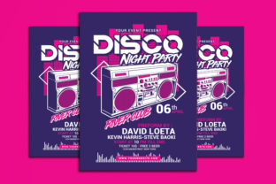 Disco Night Party Design: PSD Files for Print and Digital Use