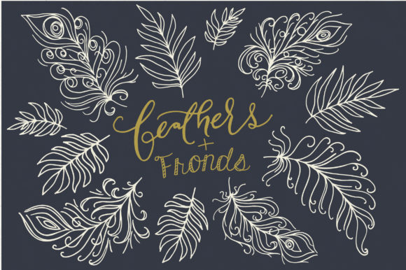 Fanciful Feathers and Fronds Clip Art: A Creative Resource for Designers