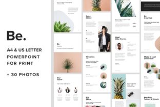 Vertical A4 US Letter Powerpoint Template with 30 Photos: A Versatile Tool for Creative Presentations
